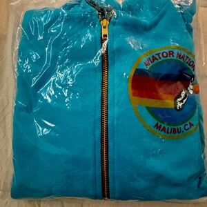 Aviator Nation - Neon Blue Malibu Zip Hoodie